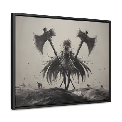 "Abyssal Valkyrie" - Gallery Canvas Wraps, Horizontal Frame