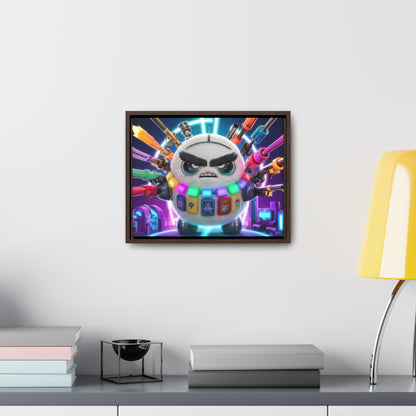 Battle-Ready Fluffbot: The Ultimate Arsenal - Gallery Canvas Wraps, Horizontal Frame