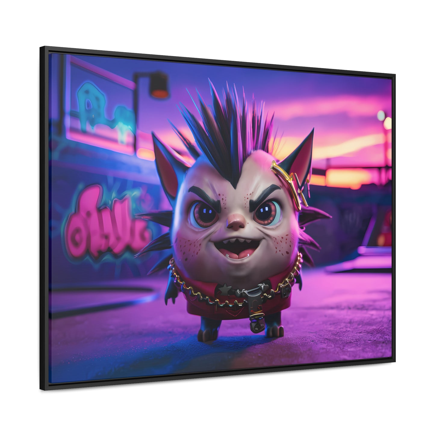 Punk Paws Unleashed - Gallery Canvas Wraps, Horizontal Frame