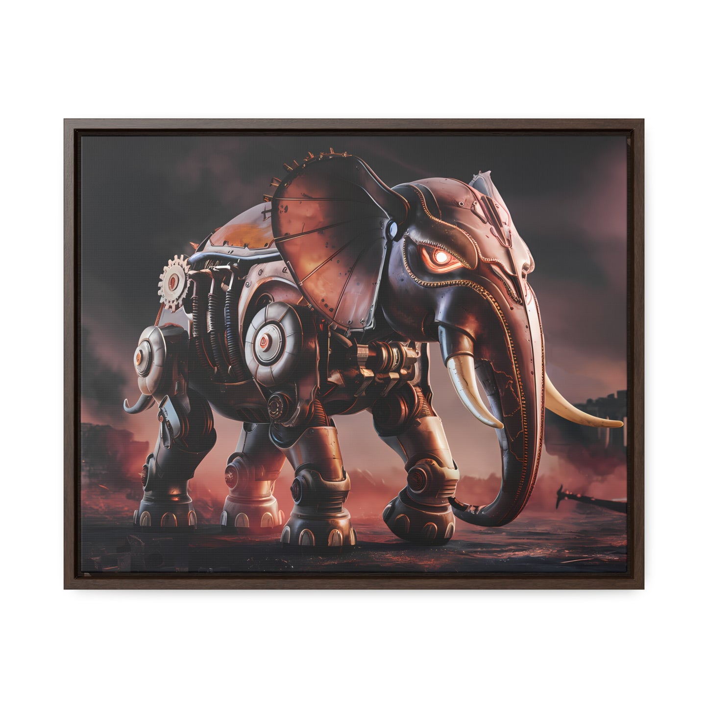 "Mechanized Titan of the Wasteland" - Gallery Canvas Wraps, Horizontal Frame