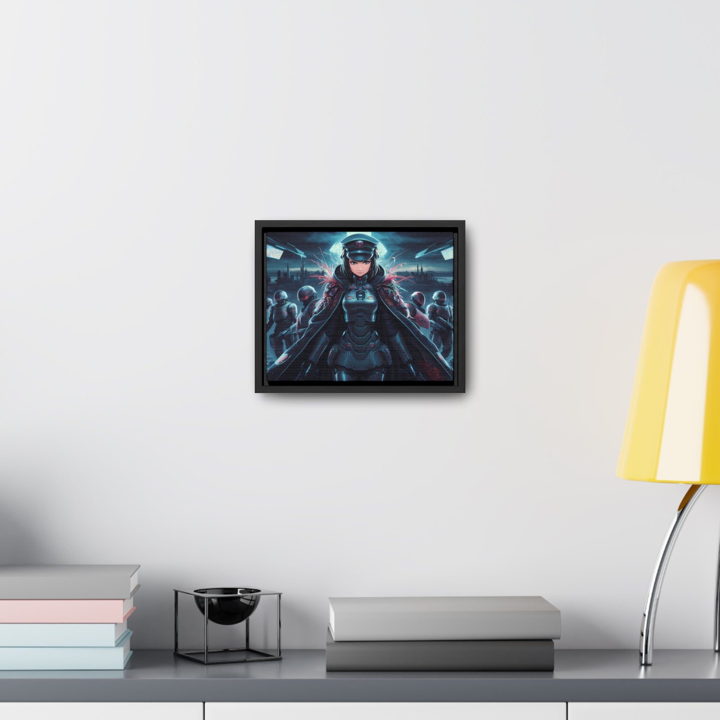 Cybernetic Enforcer: Rise of the Neon Syndicate - Gallery Canvas Wraps, Horizontal Frame