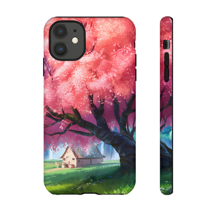 Idyllic Cherry Blossom and a Hut - Smartphone Tough Cases