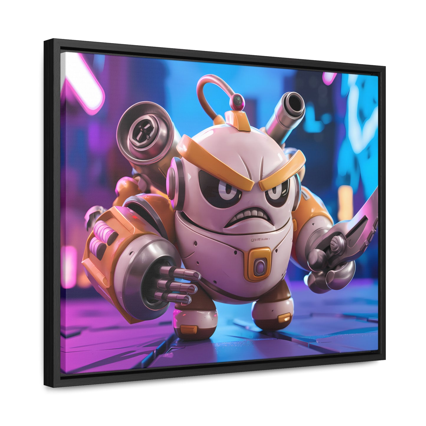 Battle-Ready Robo Warrior - Gallery Canvas Wraps, Horizontal Frame