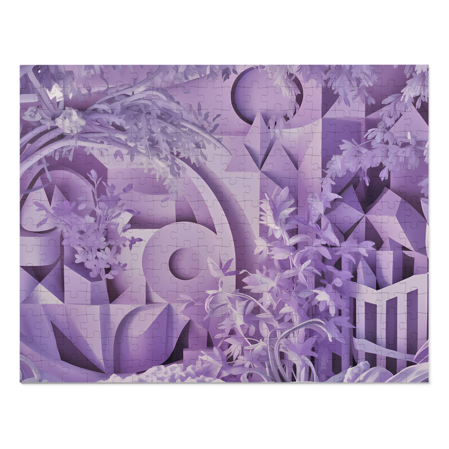 Serenity in Lavender Geometrics - Jigsaw Puzzle (30, 110, 252, 500,1000-Piece)