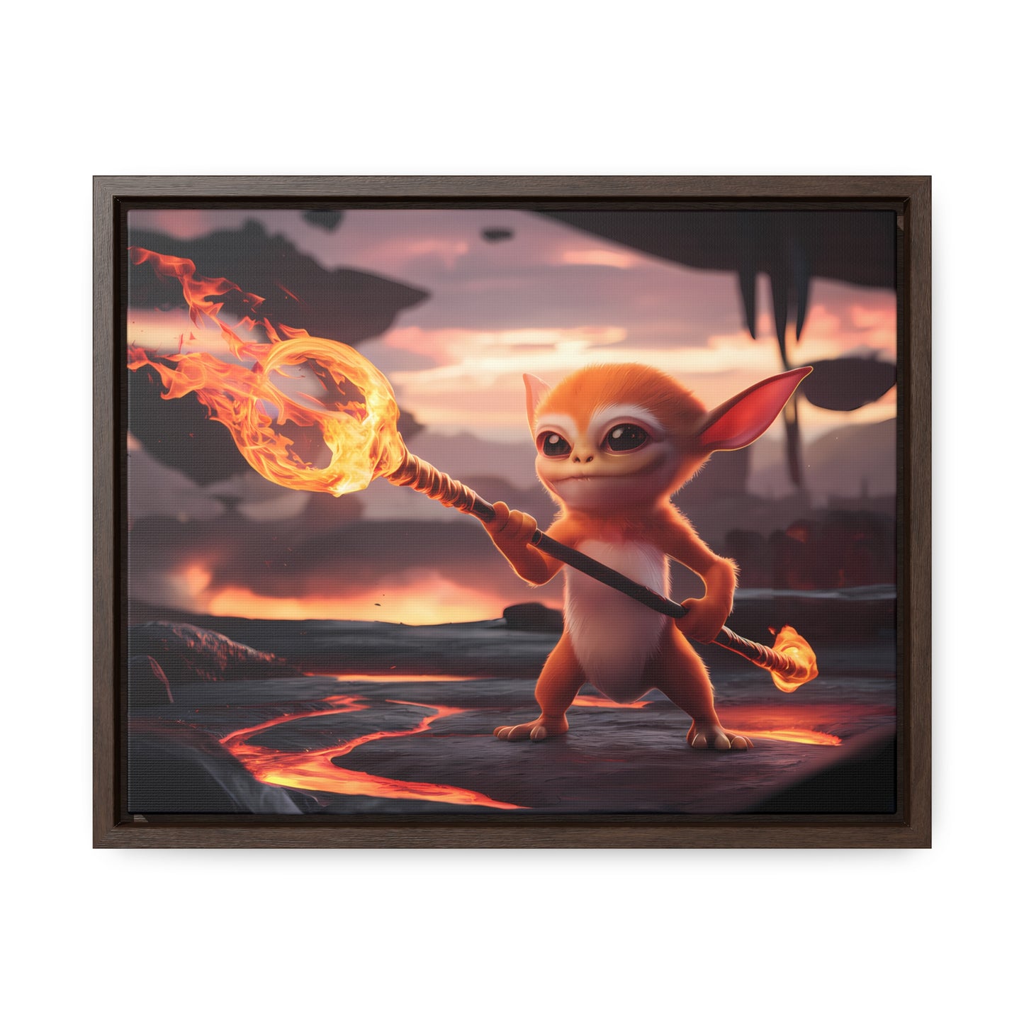 "Guardian of the Flame" - Gallery Canvas Wraps, Horizontal Frame