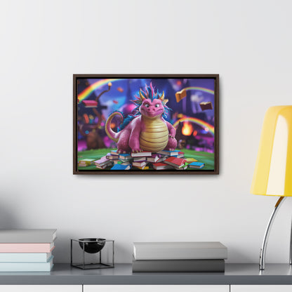 "Guardian of the Magical Library" - Gallery Canvas Wraps, Horizontal Frame