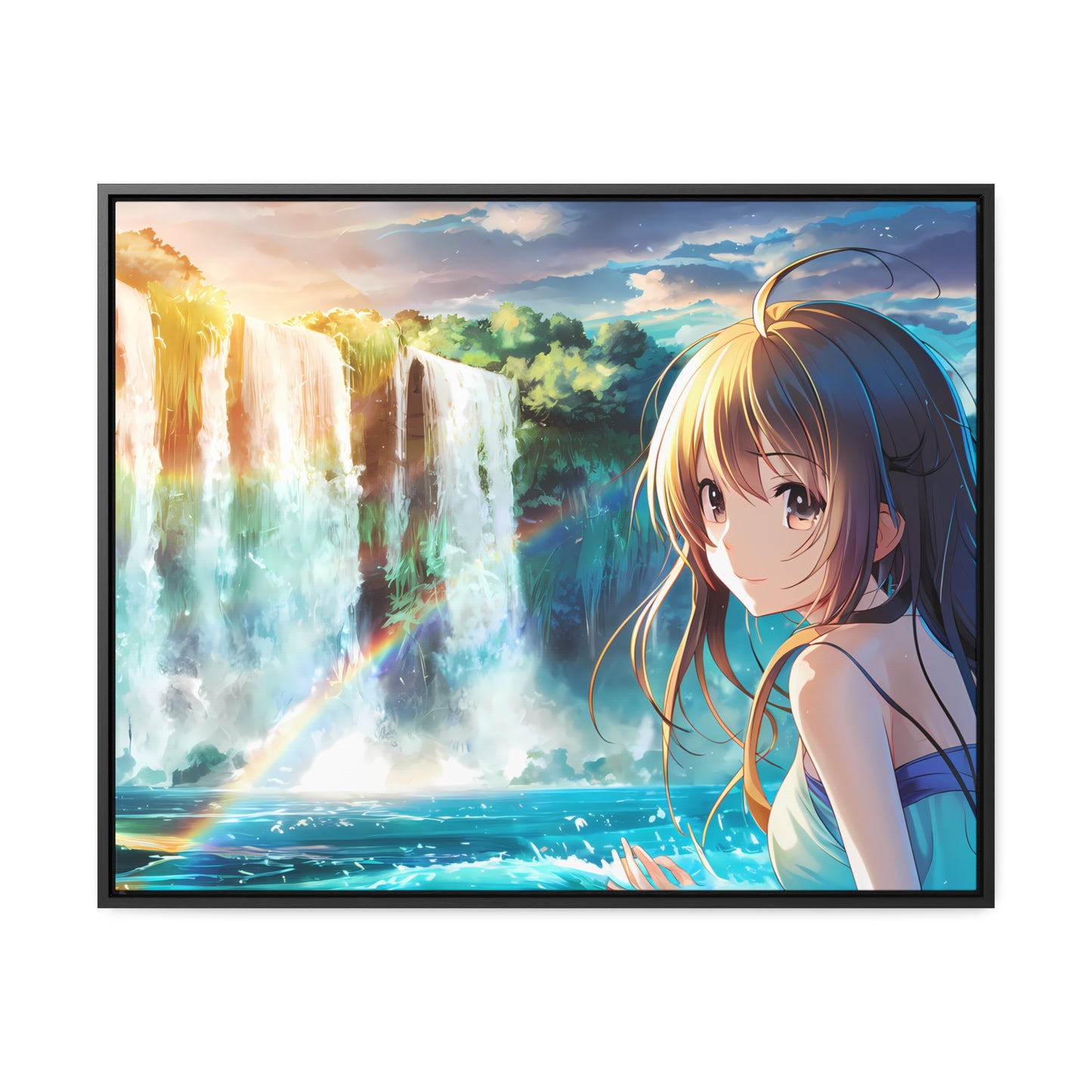 Whispers of the Waterfall - Gallery Canvas Wraps, Horizontal Frame