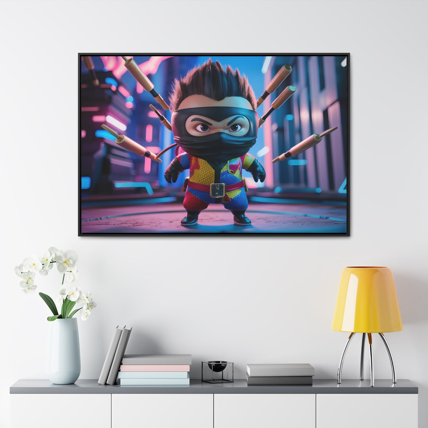 Ninja Toy Showdown - Gallery Canvas Wraps, Horizontal Frame