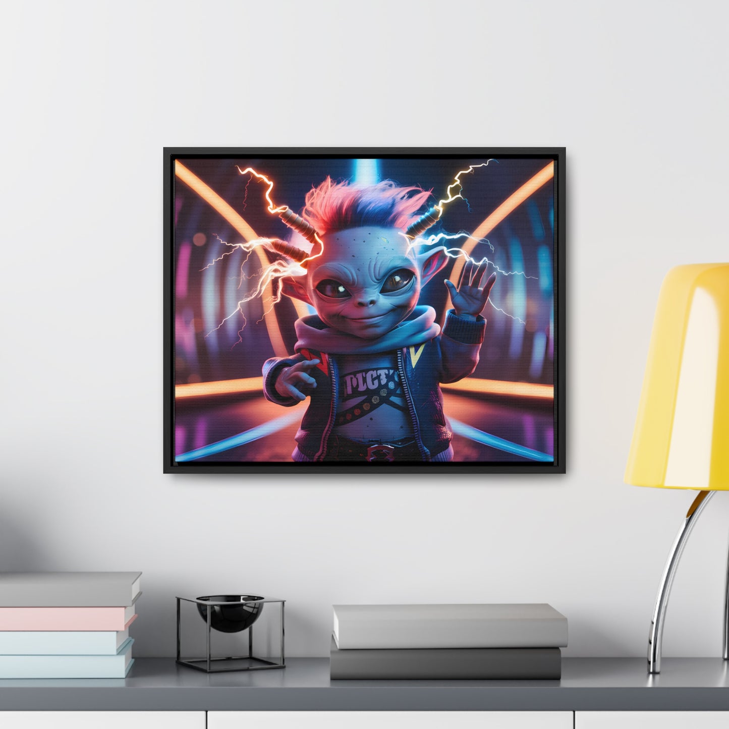 "Neon Spark" - Gallery Canvas Wraps, Horizontal Frame