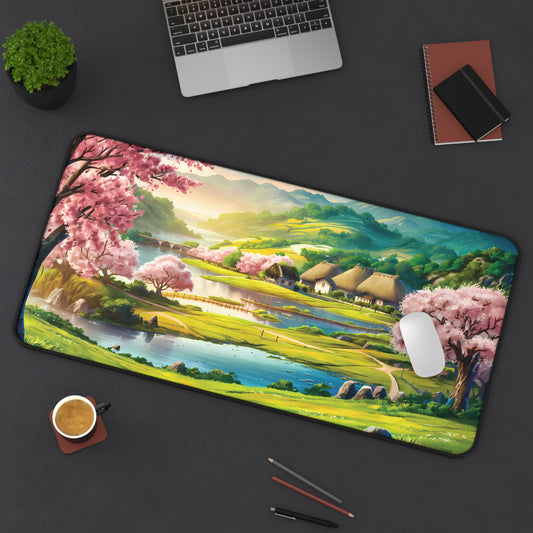 Idyllic Anime Village - Desk Mat