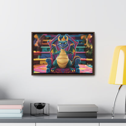 Dragon King on His Throne - Gallery Canvas Wraps, Horizontal Frame