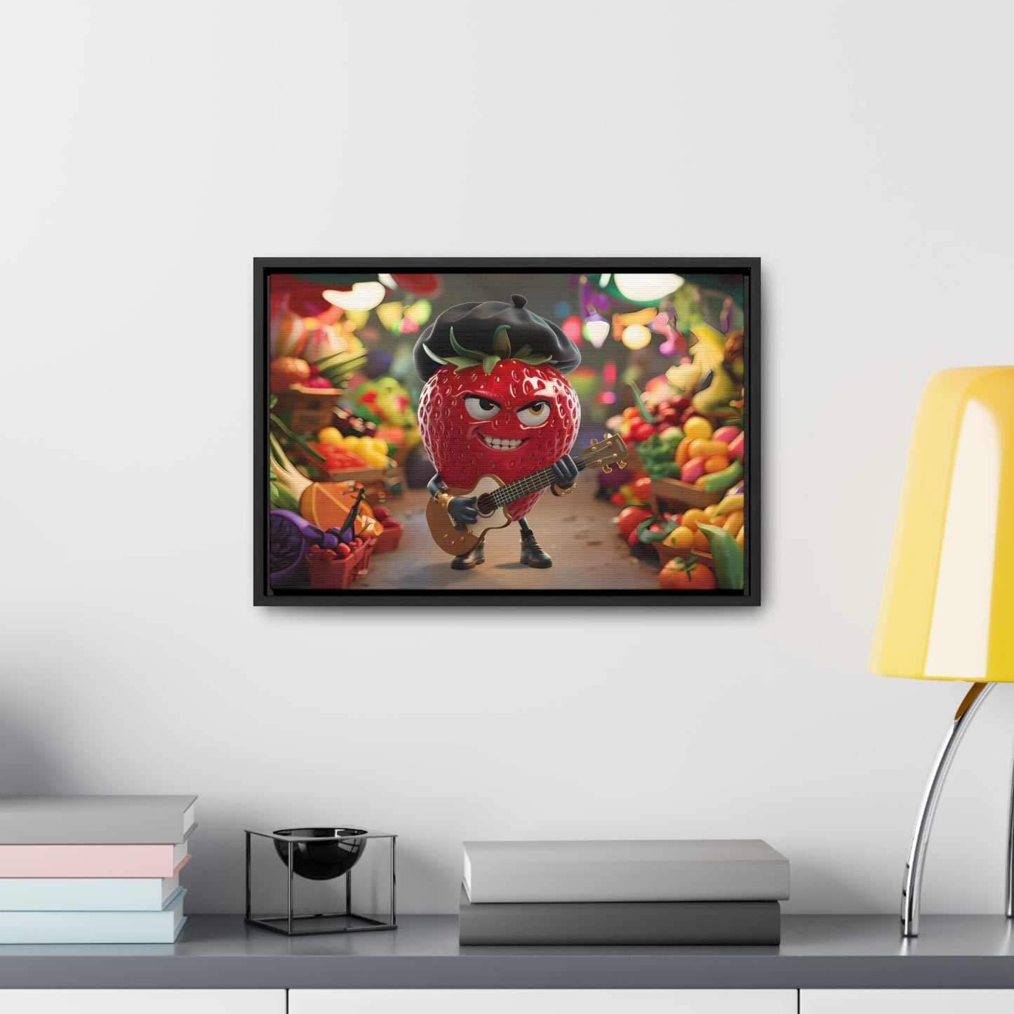 Strawberry Serenade in the Market - Gallery Canvas Wraps, Horizontal Frame