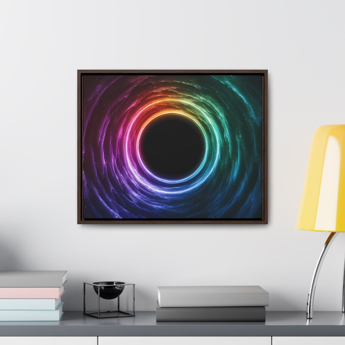 Cosmic Vortex of Light - Gallery Canvas Wraps, Horizontal Frame