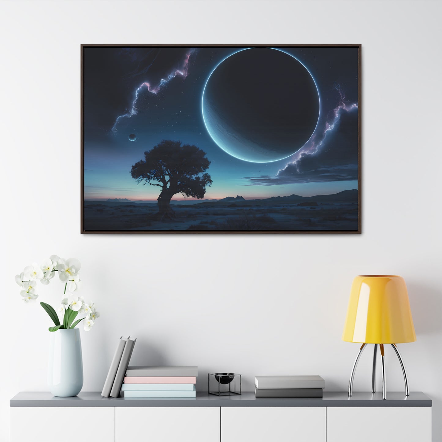 Eclipse of the Silent Horizon - Gallery Canvas Wraps, Horizontal Frame