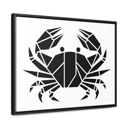 Geometric Crab Design - Gallery Canvas Wraps, Horizontal Frame