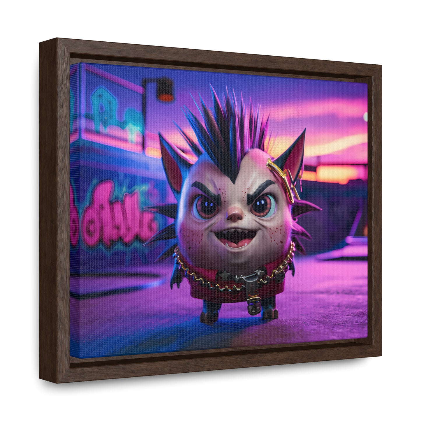 Punk Paws Unleashed - Gallery Canvas Wraps, Horizontal Frame