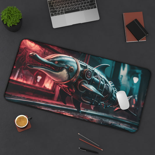 Evil Steampunk Dolphin - Desk Mat