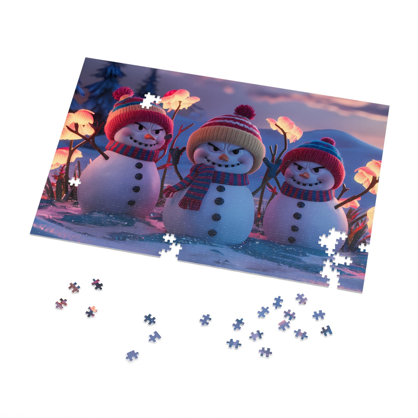 Frosty Trio's Mischief - Jigsaw Puzzle (30, 110, 252, 500,1000-Piece)