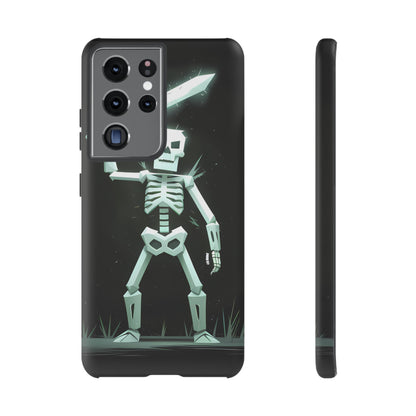 Geometric Skeleton Swordsman - Smartphone Tough Cases