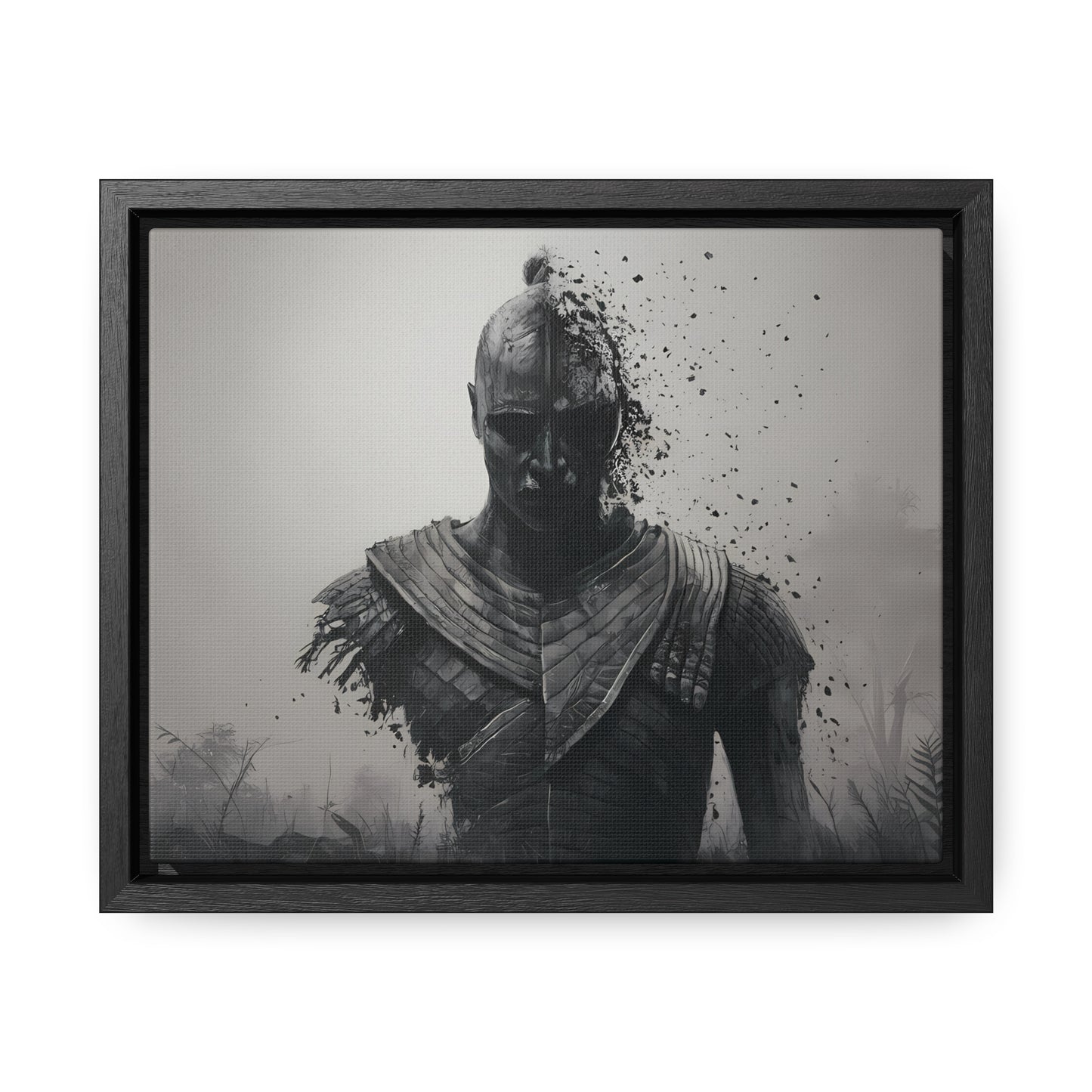 "Fragmented Warrior" - Gallery Canvas Wraps, Horizontal Frame