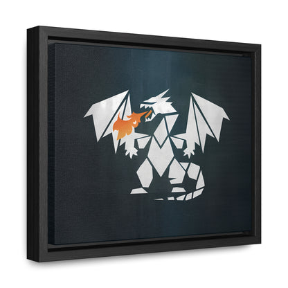 Origami Dragon Flame - Gallery Canvas Wraps, Horizontal Frame