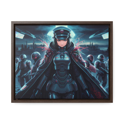 Cybernetic Enforcer: Rise of the Neon Syndicate - Gallery Canvas Wraps, Horizontal Frame