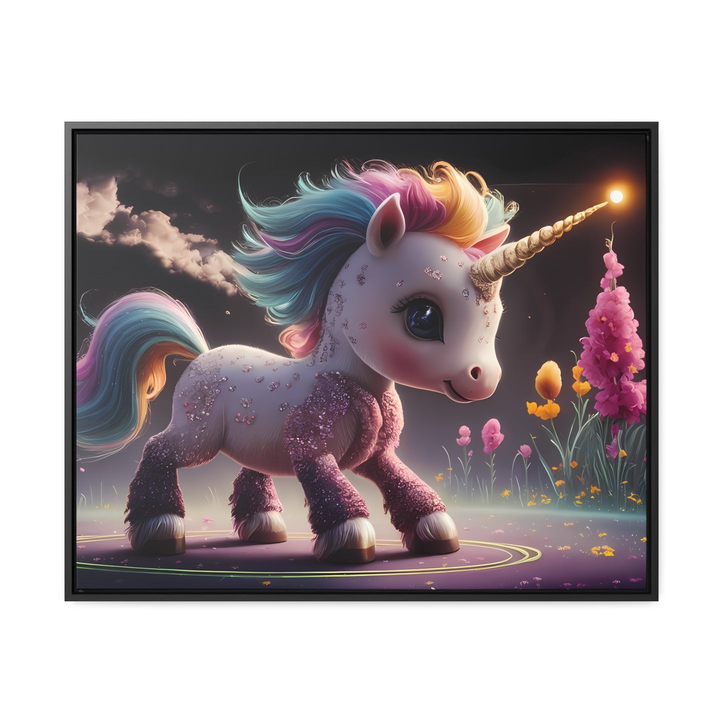 "Twilight Spark of the Enchanted Meadow" - Gallery Canvas Wraps, Horizontal Frame