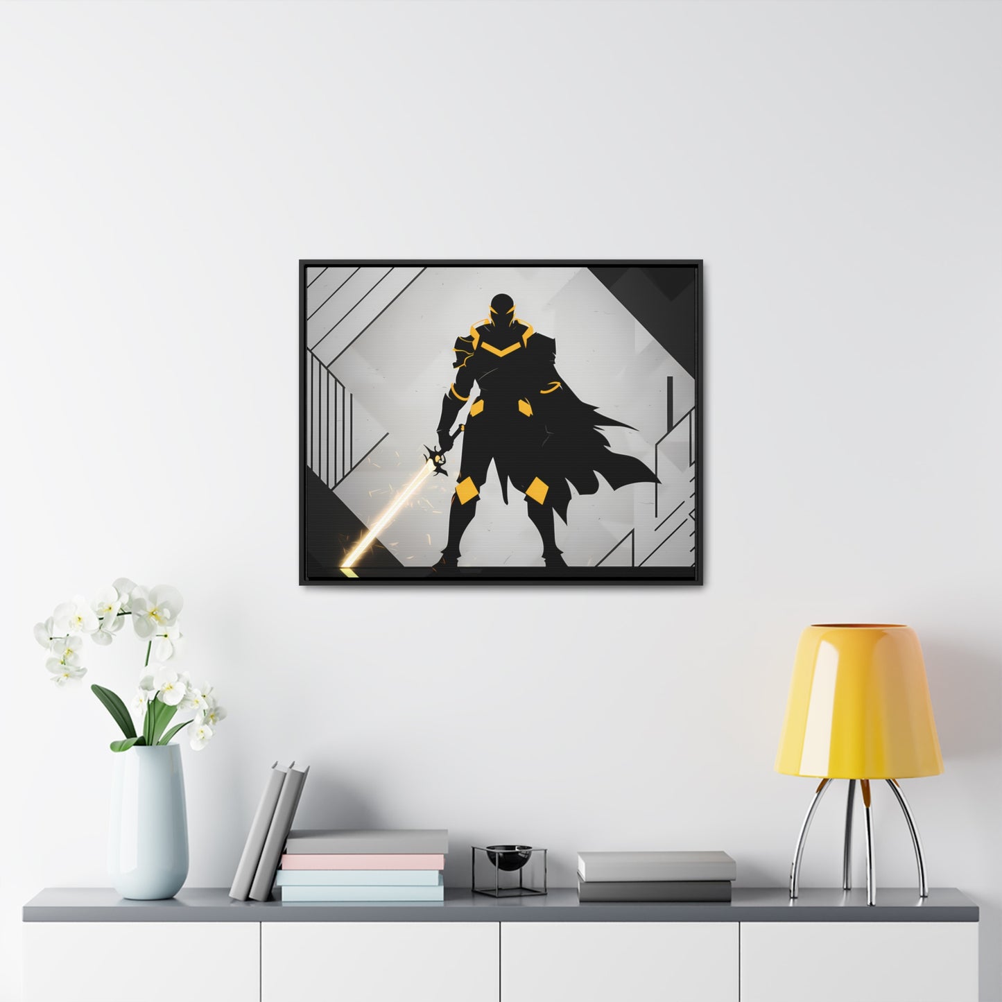 The Sentinel of Shadows - Gallery Canvas Wraps, Horizontal Frame