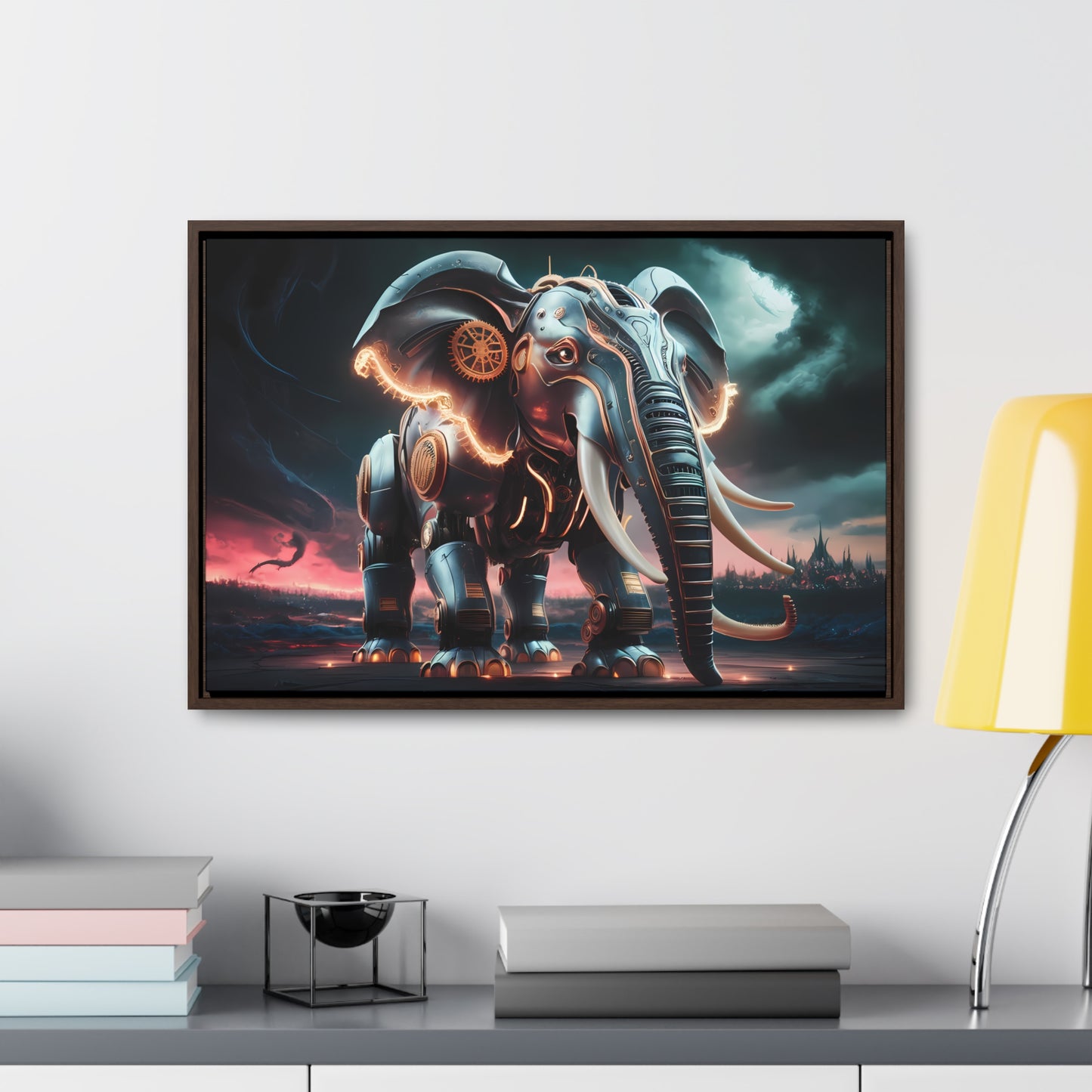 "Clockwork Titan" - Gallery Canvas Wraps, Horizontal Frame