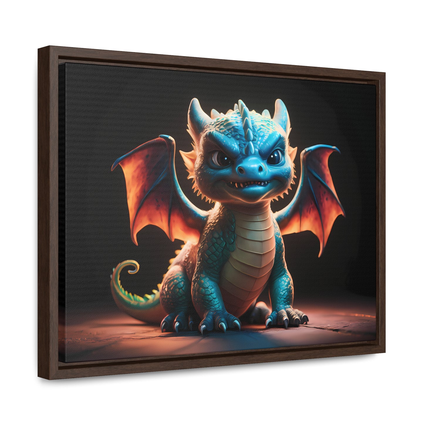 Fierce Baby Dragon Guardian - Gallery Canvas Wraps, Horizontal Frame