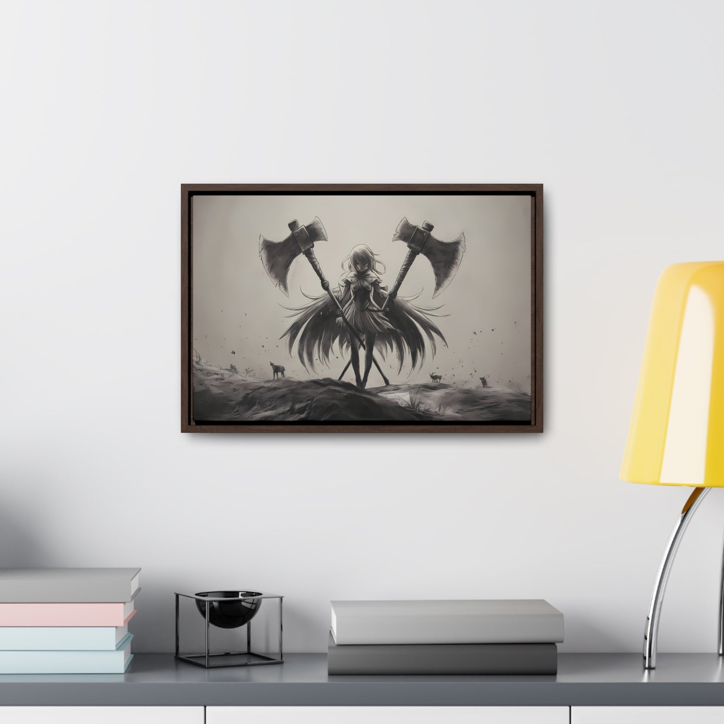 "Abyssal Valkyrie" - Gallery Canvas Wraps, Horizontal Frame