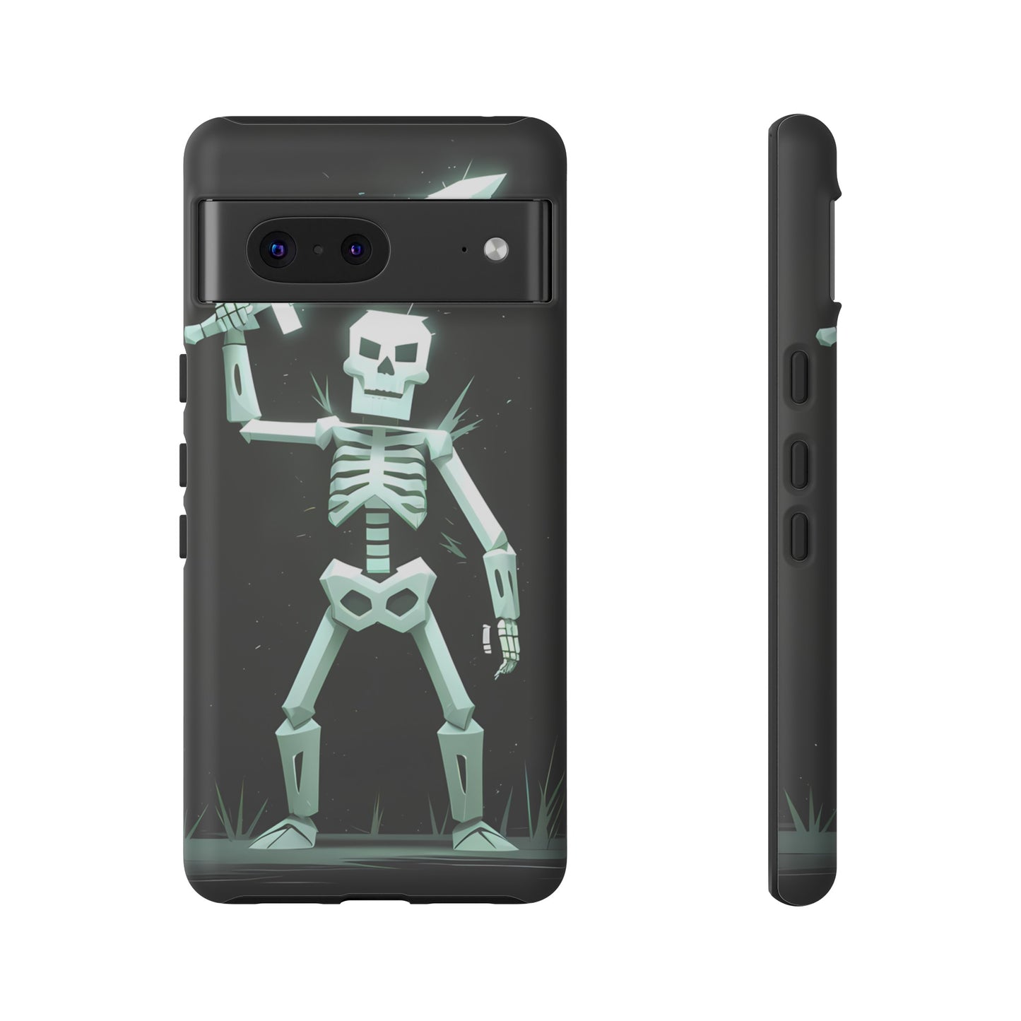 Geometric Skeleton Swordsman - Smartphone Tough Cases