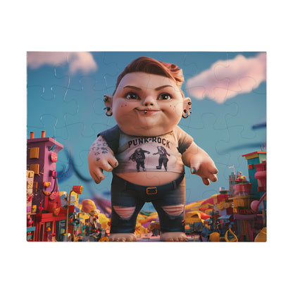 Punk Rock Giant in Toy Town - Jigsaw Puzzle (30, 110, 252, 500,1000-Piece)