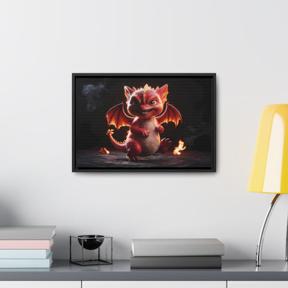 "Fiery Little Guardian" - Gallery Canvas Wraps, Horizontal Frame