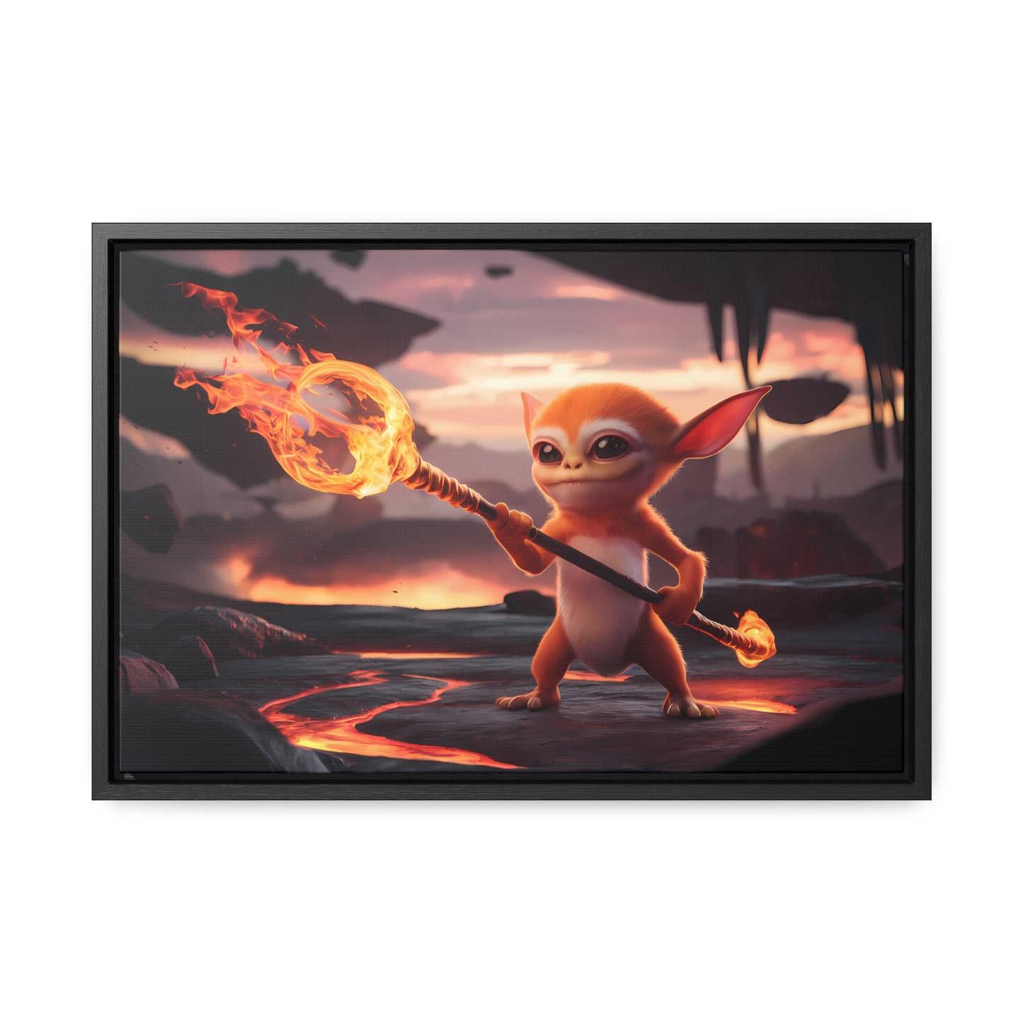 "Guardian of the Flame" - Gallery Canvas Wraps, Horizontal Frame