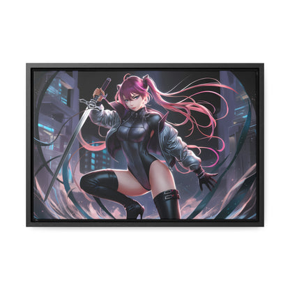 Blade of the Neon Night - Gallery Canvas Wraps, Horizontal Frame