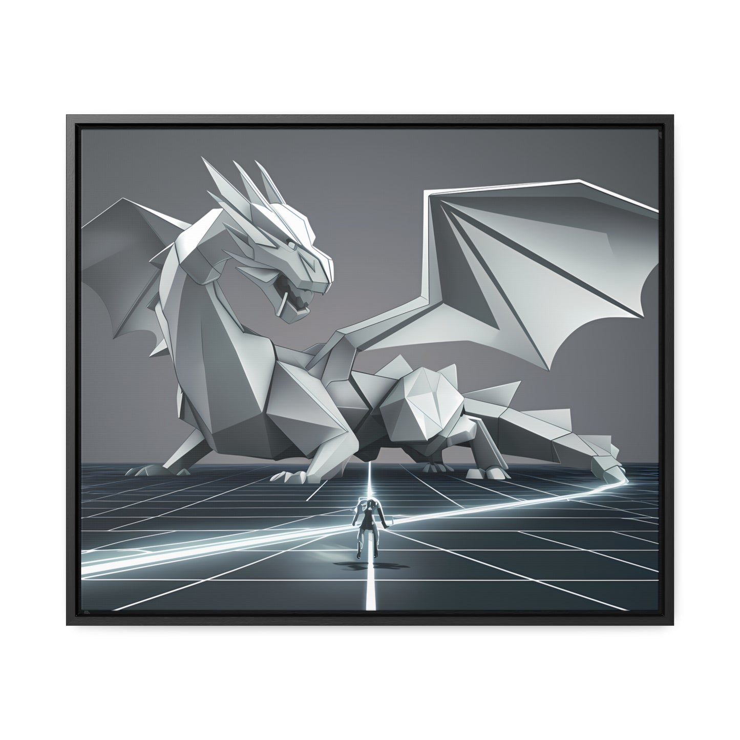 Confrontation in the Digital Realm - Gallery Canvas Wraps, Horizontal Frame