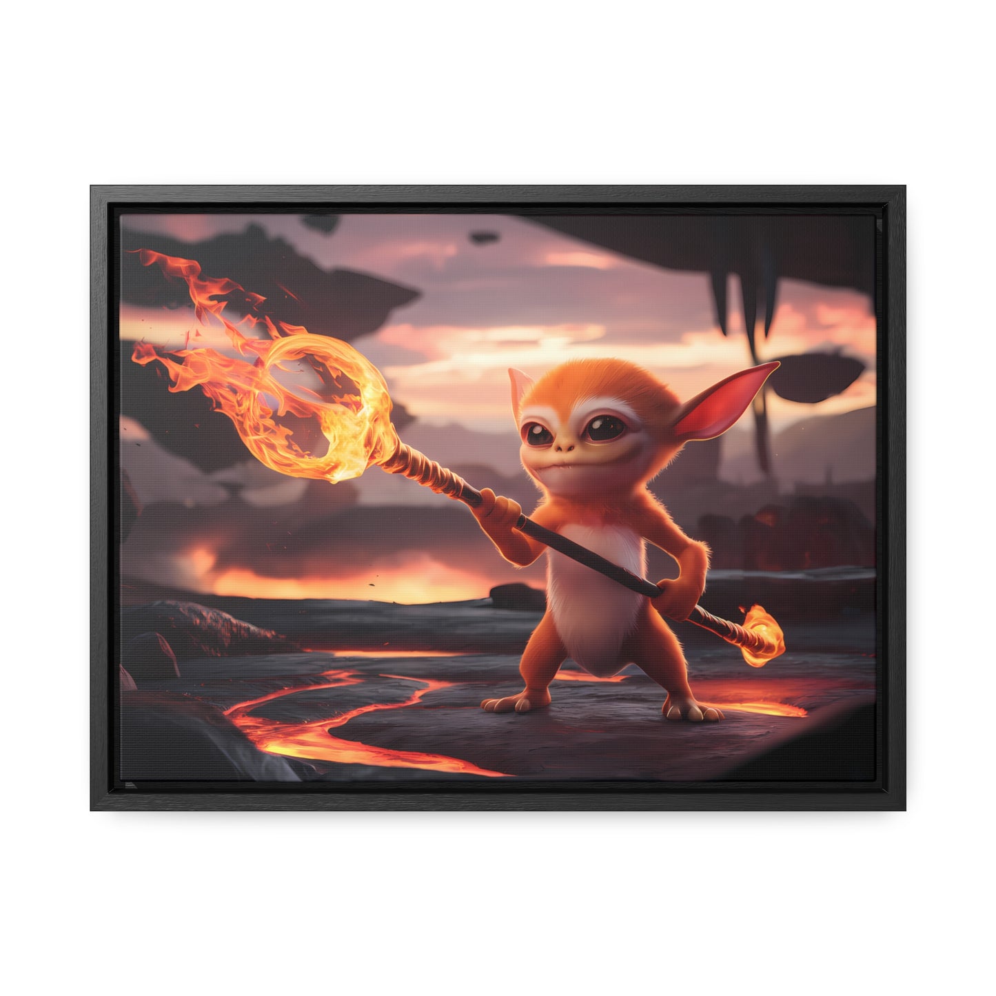 "Guardian of the Flame" - Gallery Canvas Wraps, Horizontal Frame