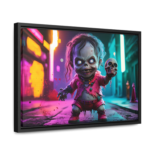 Nightmare in Neon City - Gallery Canvas Wraps, Horizontal Frame