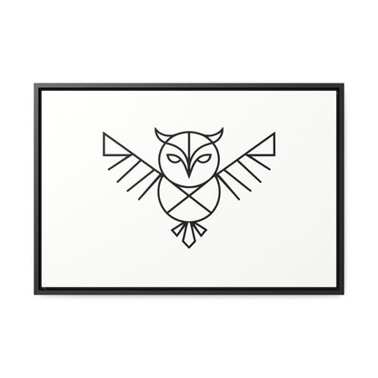 Geometric Owl Symbol - Gallery Canvas Wraps, Horizontal Frame