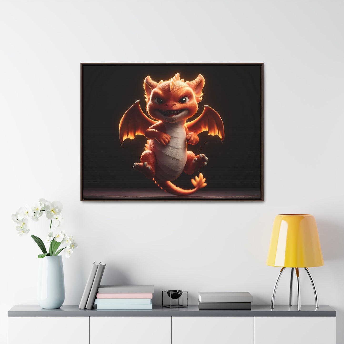 Fiery Mischief - Gallery Canvas Wraps, Horizontal Frame