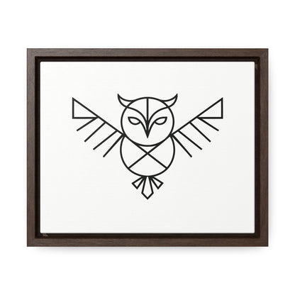 Geometric Owl Symbol - Gallery Canvas Wraps, Horizontal Frame