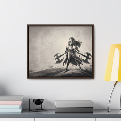 Warrior of the Twilight Plains - Gallery Canvas Wraps, Horizontal Frame