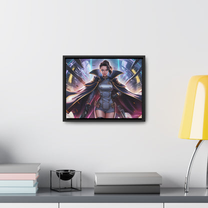 Commander of the Neon Storm - Gallery Canvas Wraps, Horizontal Frame