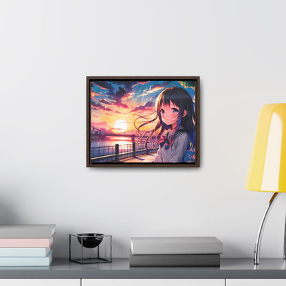 Sunset Reflections: A Silent Promise - Gallery Canvas Wraps, Horizontal Frame