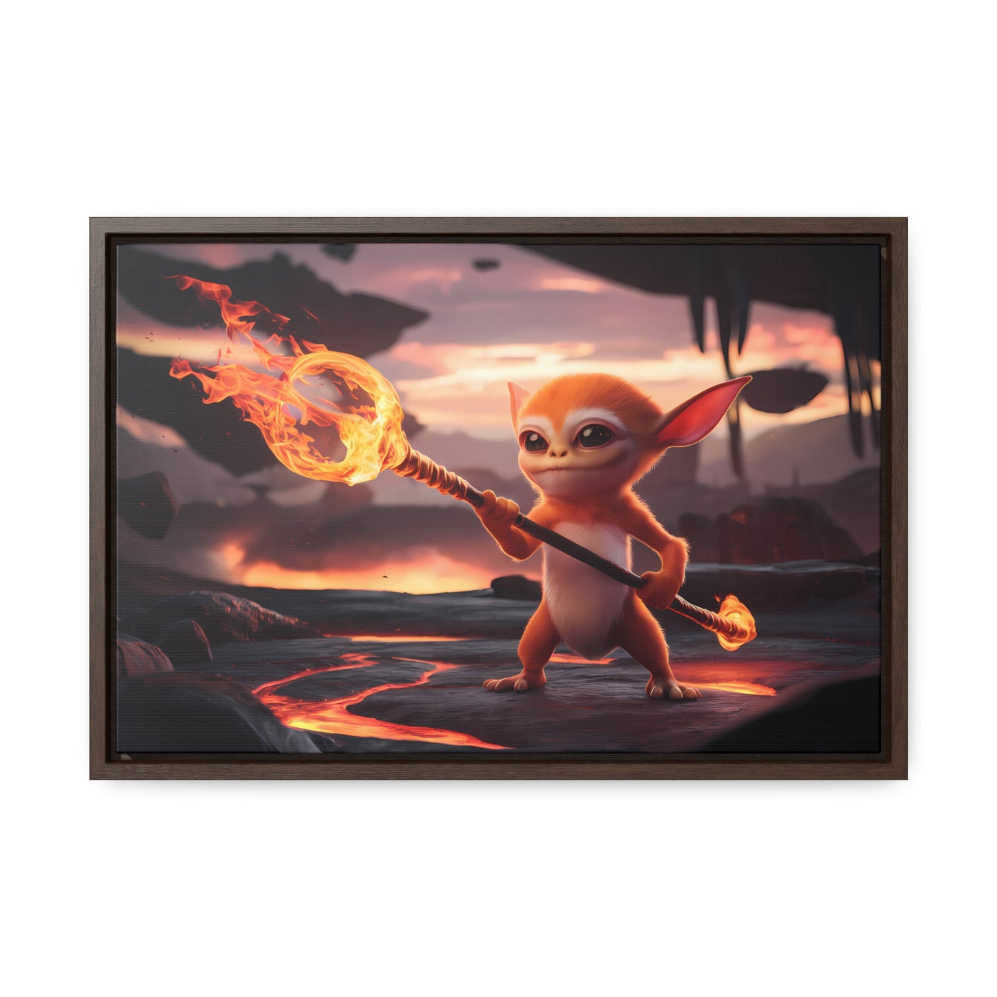 "Guardian of the Flame" - Gallery Canvas Wraps, Horizontal Frame