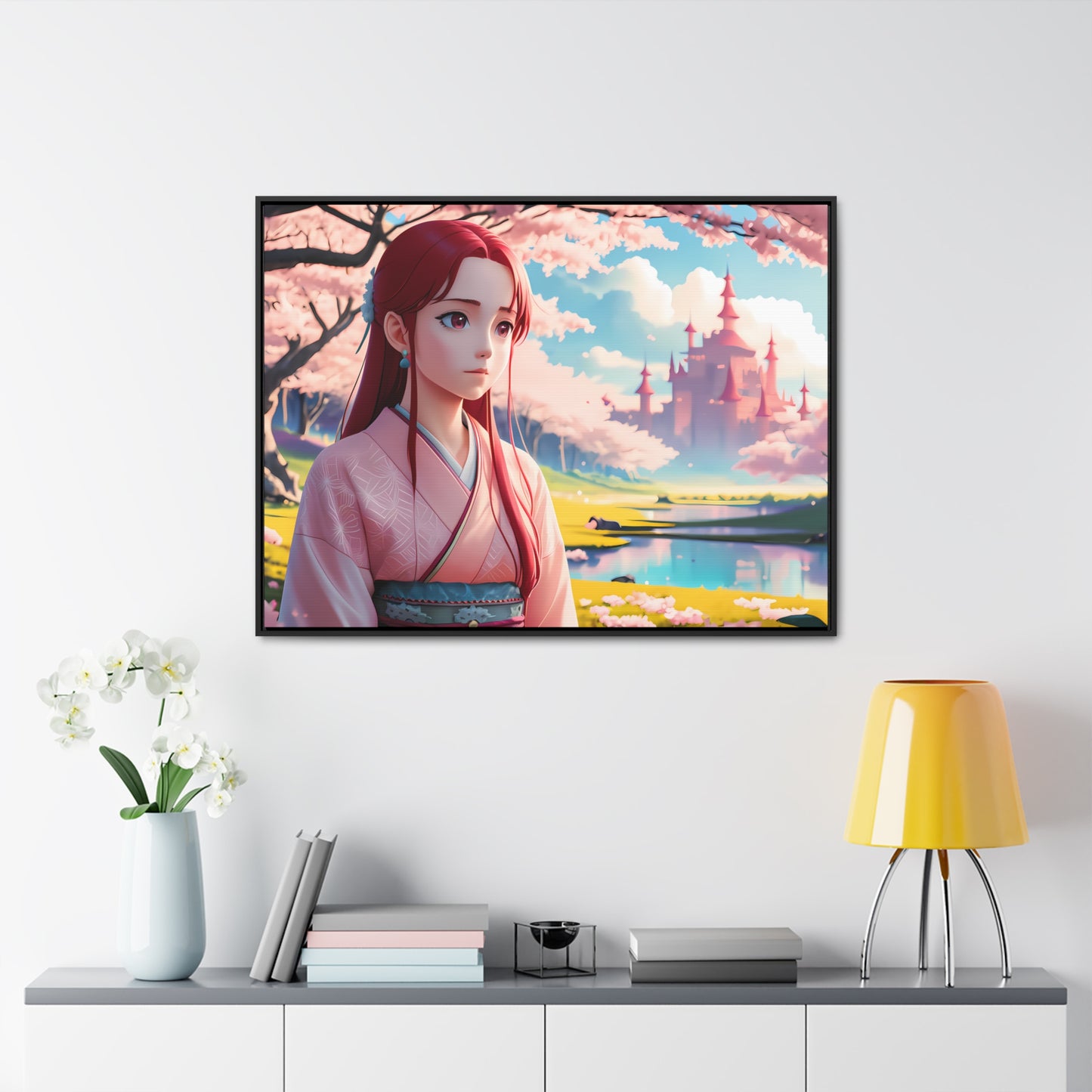 "Whispers of Spring in the Enchanted Realm" - Gallery Canvas Wraps, Horizontal Frame