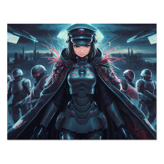 Enforcer of the Neon Dystopia - Jigsaw Puzzle (30, 110, 252, 500,1000-Piece)