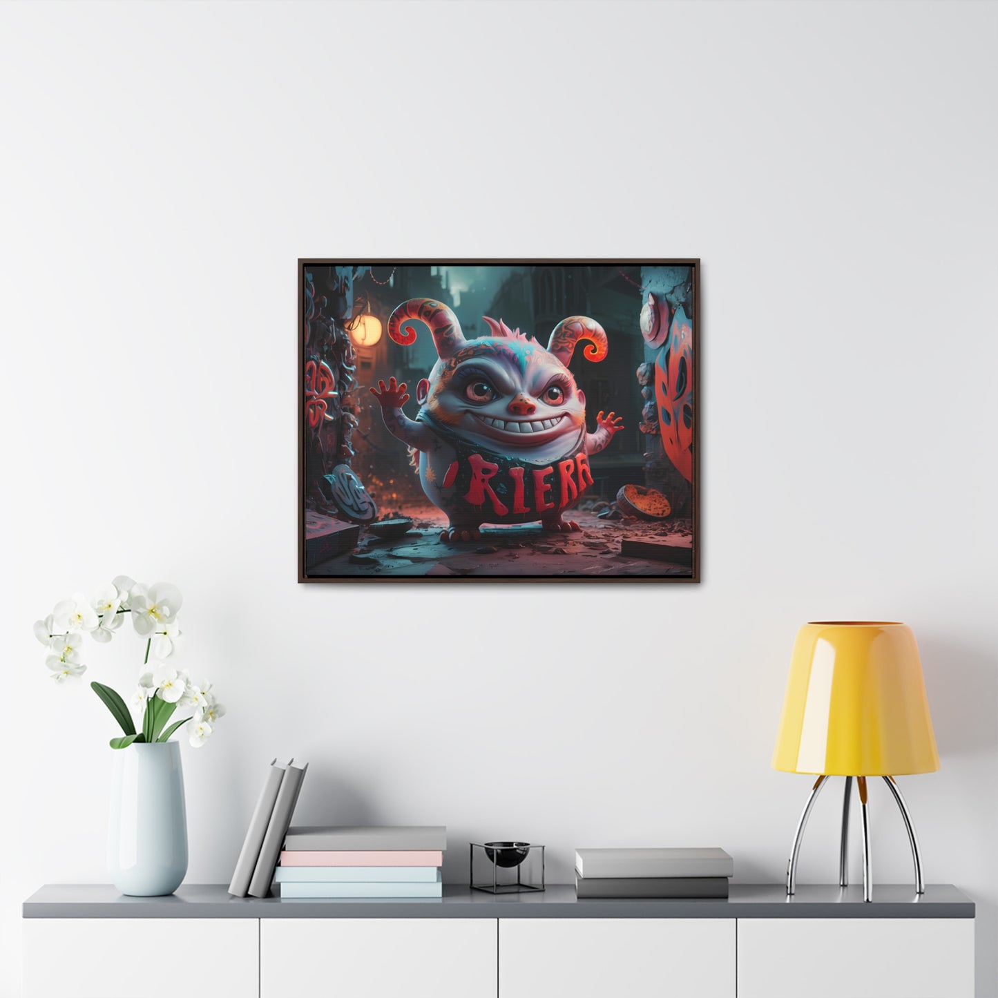 Midnight Mischief in the Alley - Gallery Canvas Wraps, Horizontal Frame