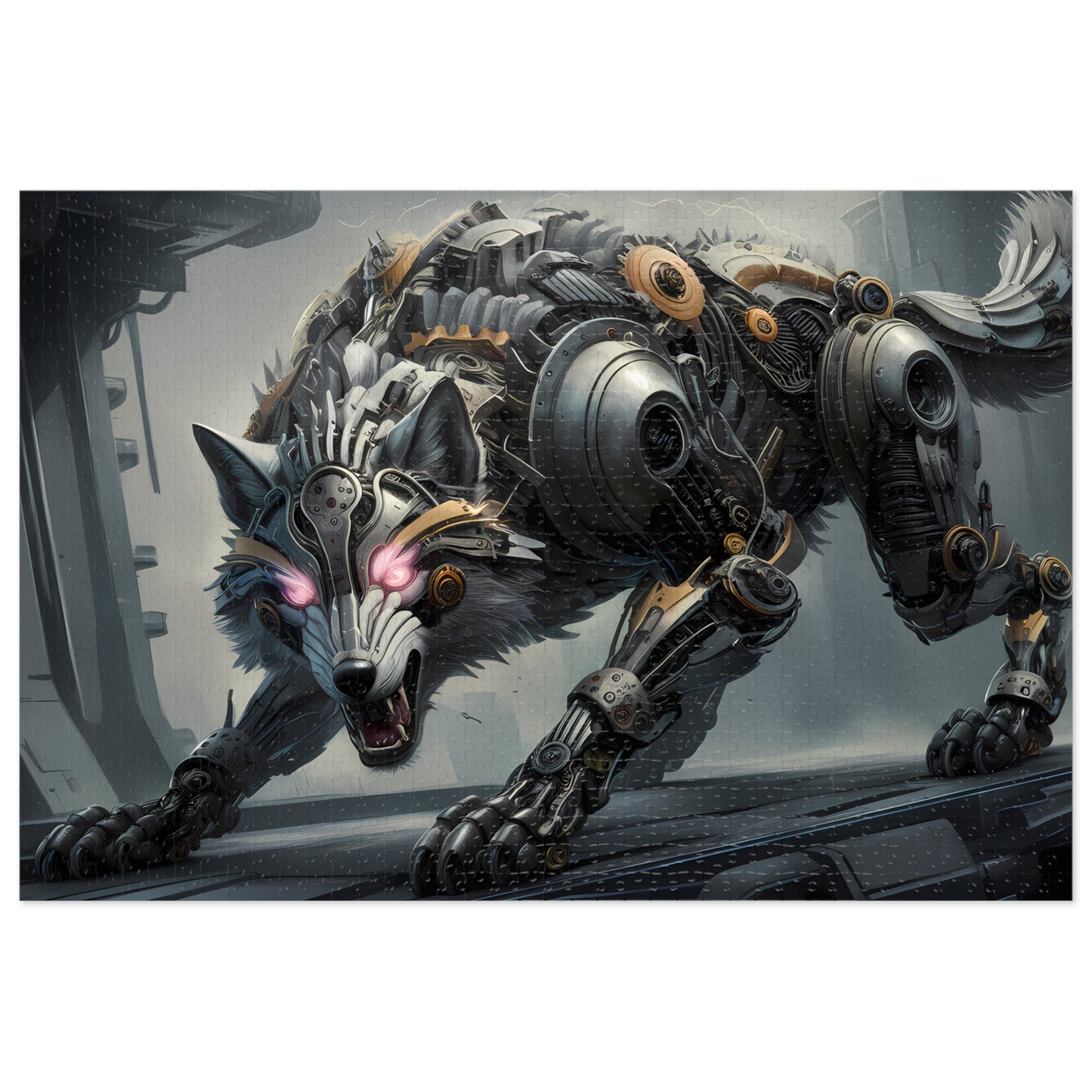 Cybernetic Apex Wolf - Jigsaw Puzzle (30, 110, 252, 500,1000-Piece)